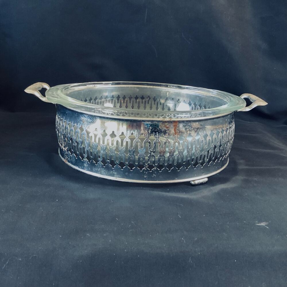 Vintage Pyrex Bowl in a Food Warmer Tray